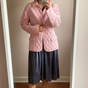 Brooks Brothers Pink Quilted Preppy Coat